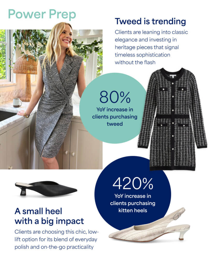 Stitch Fix - Power Prep: Tweed is trending. A small heel with a big impact.